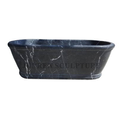 Factory price black marble bathtub