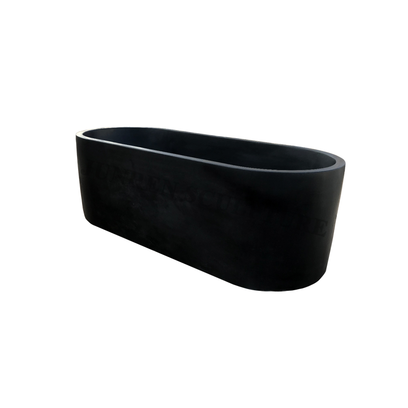 Hot sale black artificial stone bathtub, marble cast bathtubs, composite stone freestanding hot tub